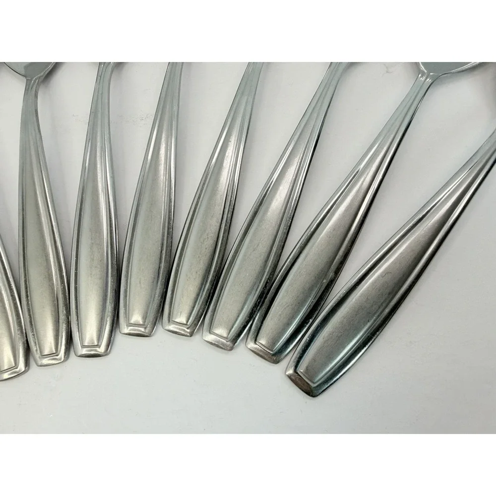 Oneida Satin Bristol Everdale Stainless Soup Spoons Lot Of 10